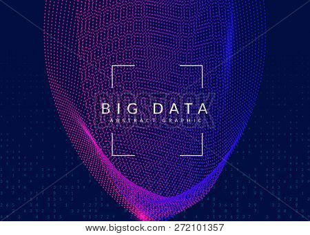 Artificial Intelligence Background. Technology For Big Data, Visualization, Deep Learning And Quantu
