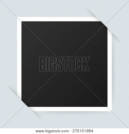 Vector Photo Frame Mockup Design. Realistic Photograph With Blank Space For Your Image. Vector Stock