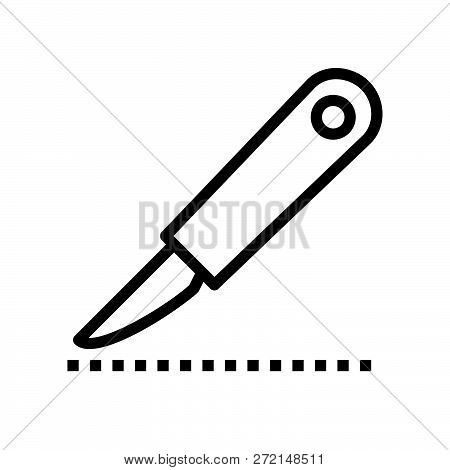 Lancet Or Scalpel For Surgery, Medical Related Outline Icon.