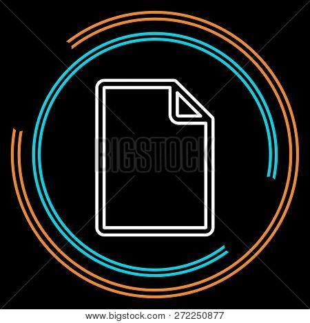 Simple Document Thin Line Vector Icon. Editable Stroke.