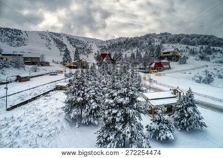 Aerial View At Ski Resort Seli