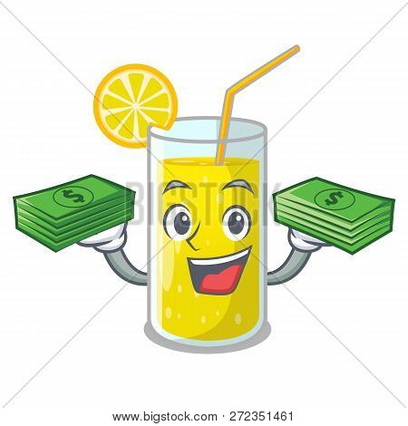 With Money Lemon Juice Glass On Character Table