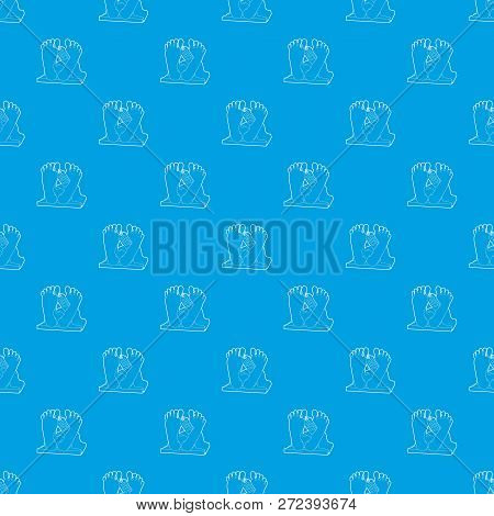 Dead Body Pattern Seamless Blue Repeat For Any Use