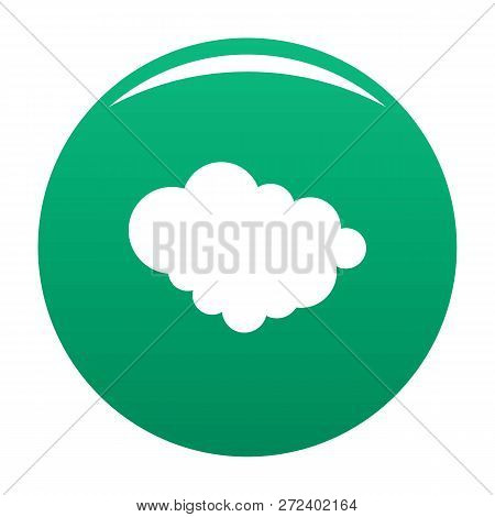 Cloud Of Precipitation Icon. Simple Illustration Of Cloud Of Precipitation Icon For Any Design Green