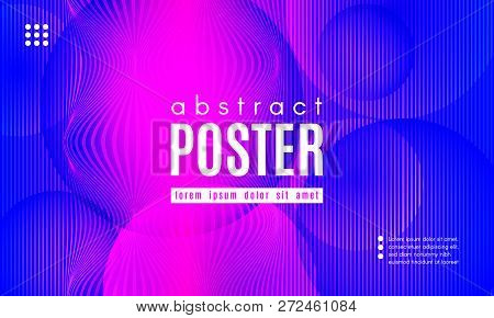 Gradient Fluid Shapes. Abstract Background In Blue And Pink Colors. Wave Liquid And Distorted Gradie