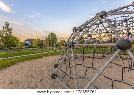 Dome Climber With View Of Scenic Landscape In Utah