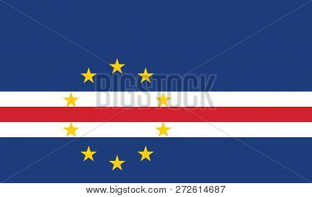 Vector Image Of Cape Verde Flag. Based On The Official And Exact Cape Verde Flag Dimensions (17:10) 