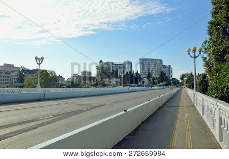 Vereshchaginsky Viaduct. Kurortniy Prospect In Sochi At A Summer Day
