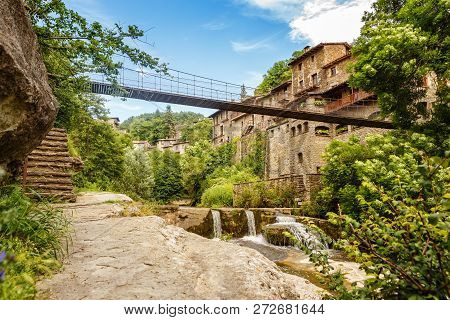 Rupit, A Medieval Village In The Middle Of Nature. Catalonia, Spain