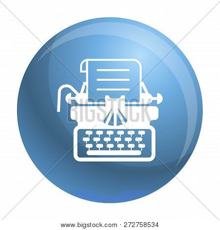 Antique Typewriter Icon. Simple Illustration Of Antique Typewriter Vector Icon For Web Design Isolat