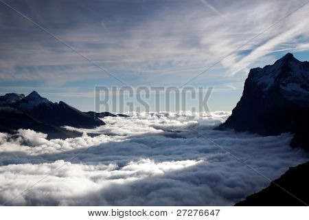 Paysage de montagne, Berner Oberland bernois, Suisse - patrimoine de l'UNESCO