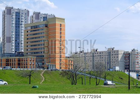 Moscow, Russia - May, 2017: View On Altufevskoe Highway, Office And Residential Buildings In Moscow