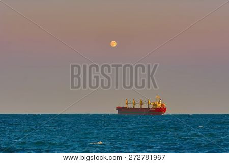 Bulk Carrier Ship In The Black Sea