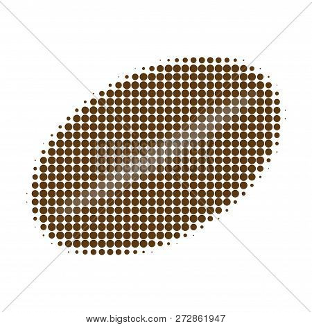 Coffee Bean Halftone Dotted Icon. Halftone Pattern Contains Circle Pixels. Vector Illustration Of Co