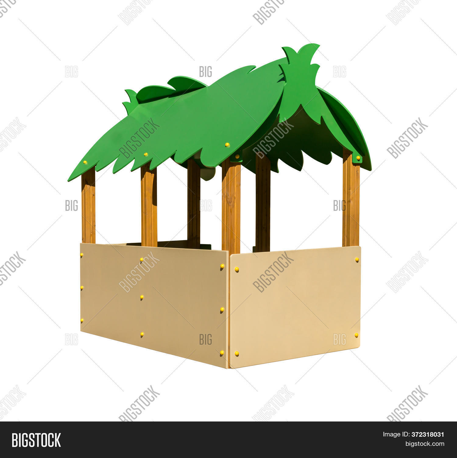 Wooden Playhouse Green Image & Photo (Free Trial) | Bigstock
