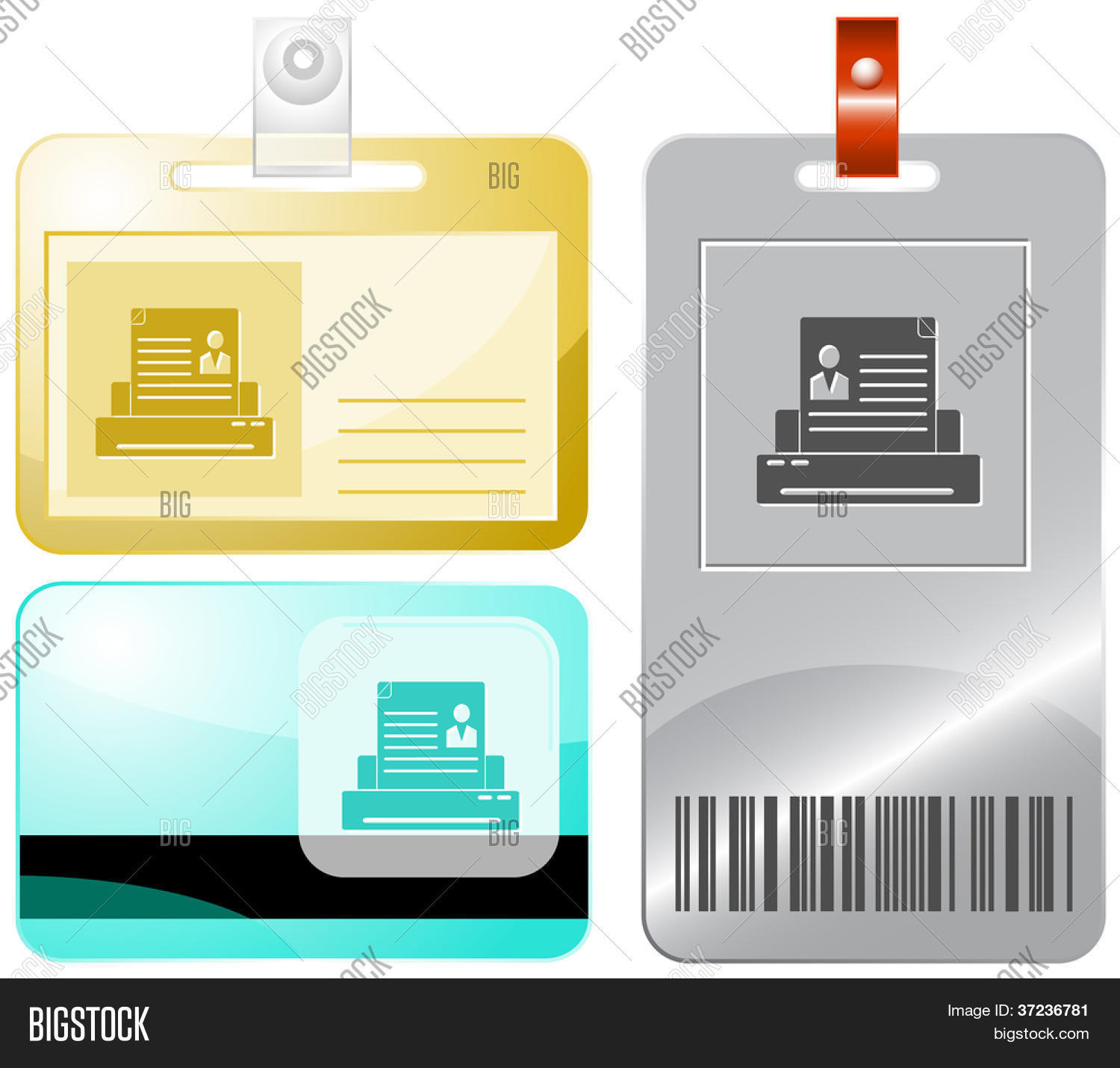 Printer. Id Cards. Image &amp; Photo (Free Trial) | Bigstock