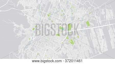 Urban Vector City Map Of Saltillo, Mexico