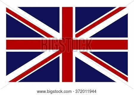 Vector Image Of The British Flag Of England. Sign Of The Kingdom Of Great Britain. Lovely London Bad