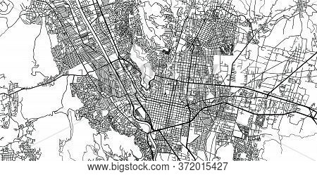 Urban Vector City Map Of Oaxaca, Mexico