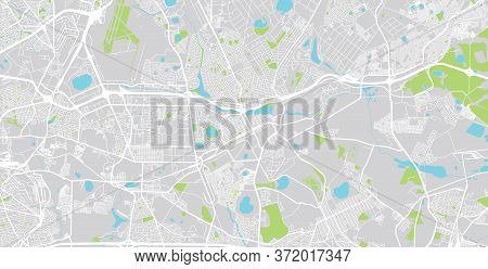 Urban Vector City Map Of Benoni , South Africa.