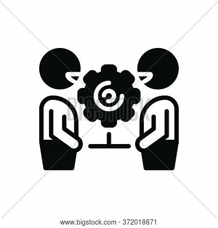 Black Solid Icon For Collaboration Copartnership Participation Team  Together Cooperation