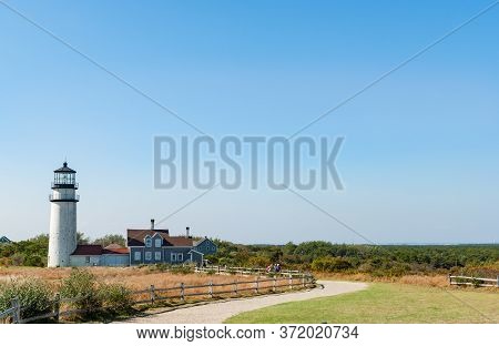 Historic Hightland Lighthouse, North Truro , Massachusetts Coastline Usa