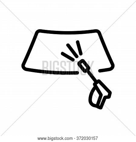 Car Windshield Pressure Washer Icon Vector. Car Windshield Pressure Washer Sign. Isolated Contour Sy