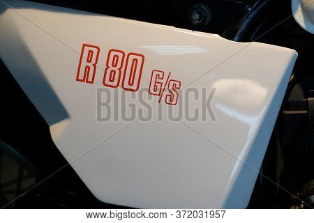 Bordeaux , Aquitaine / France - 02 15 2020 : Bmw R80 Motorrad Motorbike Logo Sign Gs Vintage Paris D