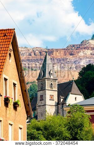 Old town Eisenerz near iron mine Erzberk, Styria, Austria