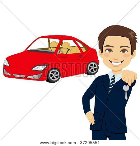 Jeune vendeur Automobile