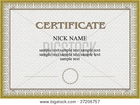 certificaat, diploma om af te drukken
