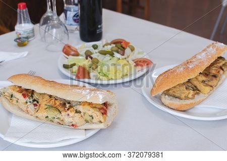 Vegetables Omelette Baguette A Salad So Good