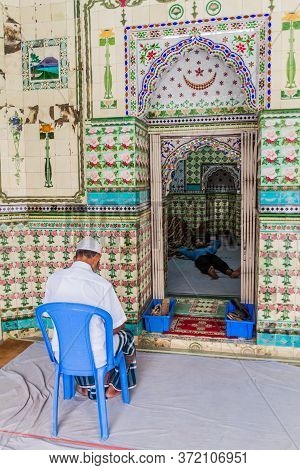 Dhaka, Bangladesh - November 20, 2016: Interior Of Star Mosque Tara Masjid In Dhaka, Bangladesh