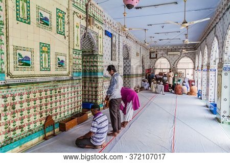 Dhaka, Bangladesh - November 20, 2016: Interior Of Star Mosque Tara Masjid In Dhaka, Bangladesh