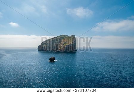 View Over Island Foradada From Capo Caccia Viewpoint \