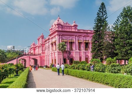 Dhaka, Bangladesh - November 22, 2016: Ahsan Manzil, Former Residential Palace Of The Nawab Of Dhaka