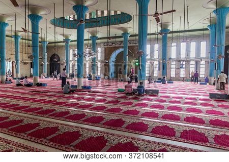 Dhaka, Bangladesh - November 20, 2016: Interior Of Baitul Mukarram National Mosque In Dhaka, Banglad