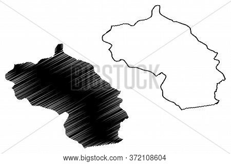 Berane Municipality (montenegro, Municipalities Of Montenegro) Map Vector Illustration, Scribble Ske