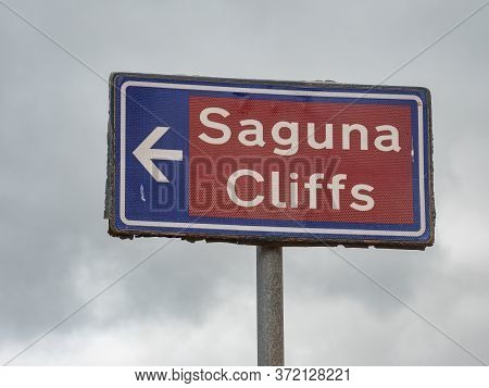 Direction Sign To Saguna Cliffs On Gozo - Travel Photography