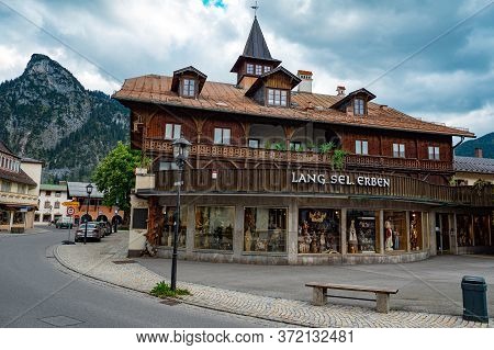 City Center And Historic District Of Oberammergau In Bavaria Germany - Oberammergau, Germany - May 2