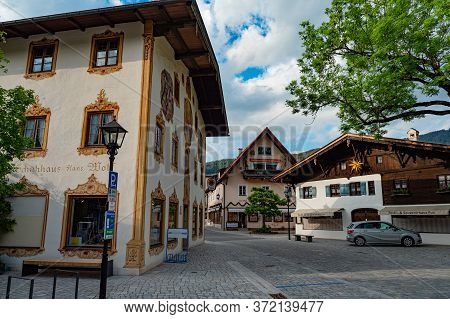 The Wonderful And Famous Painted Houses Of Oberammergau In Bavaria Germany - Oberammergau, Germany -