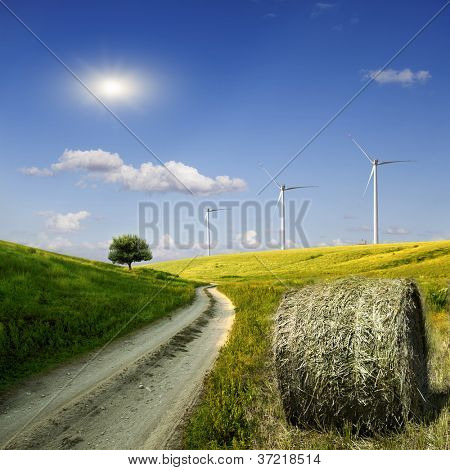 Vidéki úton a szélenergia területén