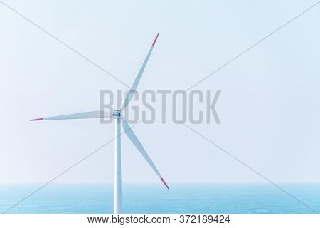 Wind Turbine Electric Generator For Renewable Energy In Sakata Town Japan.