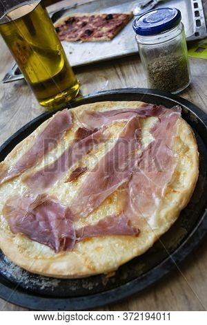 Crostino Pizza With Parma Ham Made At Home
