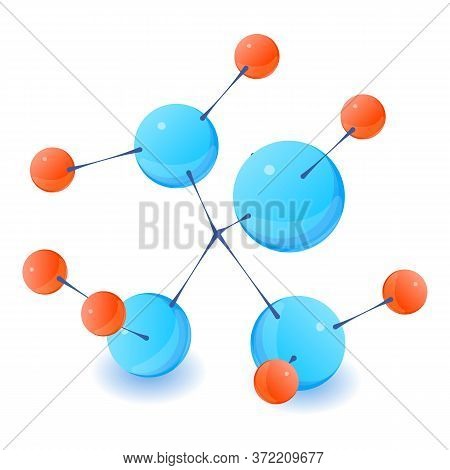 Neutral Molecule Icon. Isometric Illustration Of Neutral Molecule Vector Icon For Web