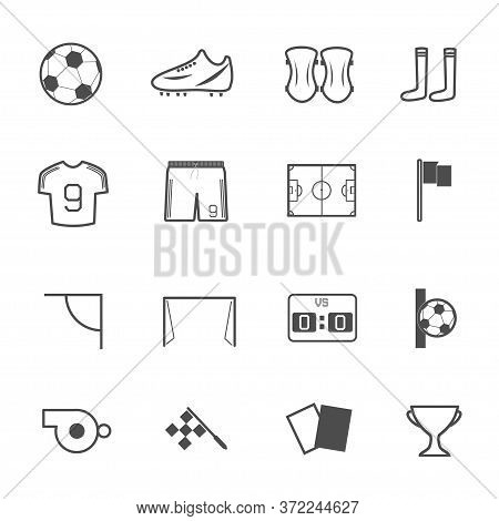 Soccer, Football Icons Set. Sport Sign Design Vector Illustration
