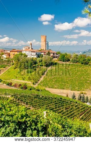 Barbaresco village and vineyards, Unesco Site, Piedmont, Northern Italy