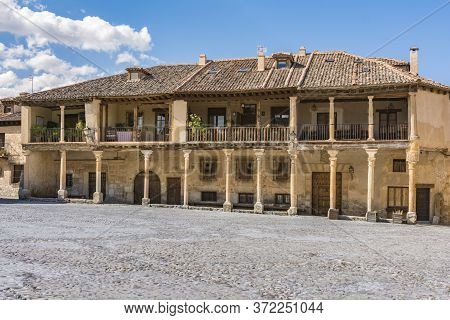 Square Of The Medieval Town Of Pedraza In The Province Of Segovia (spain)