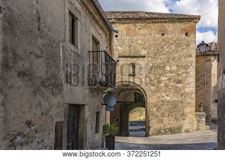 Streets Of The Medieval Town Of Pedraza In The Province Of Segovia (spain)