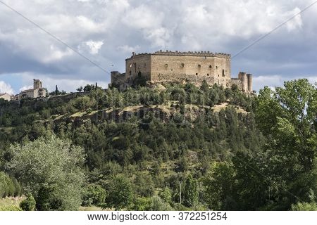View Of The Medieval Town Of Pedraza And Its Castle In The Province Of Segovia (spain)